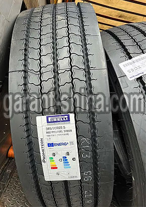 Pirelli R02 ProFuel Steer (рулевая) 315/70 R22.5 156/150L 20PR - Фото реального протектора с этикеткой